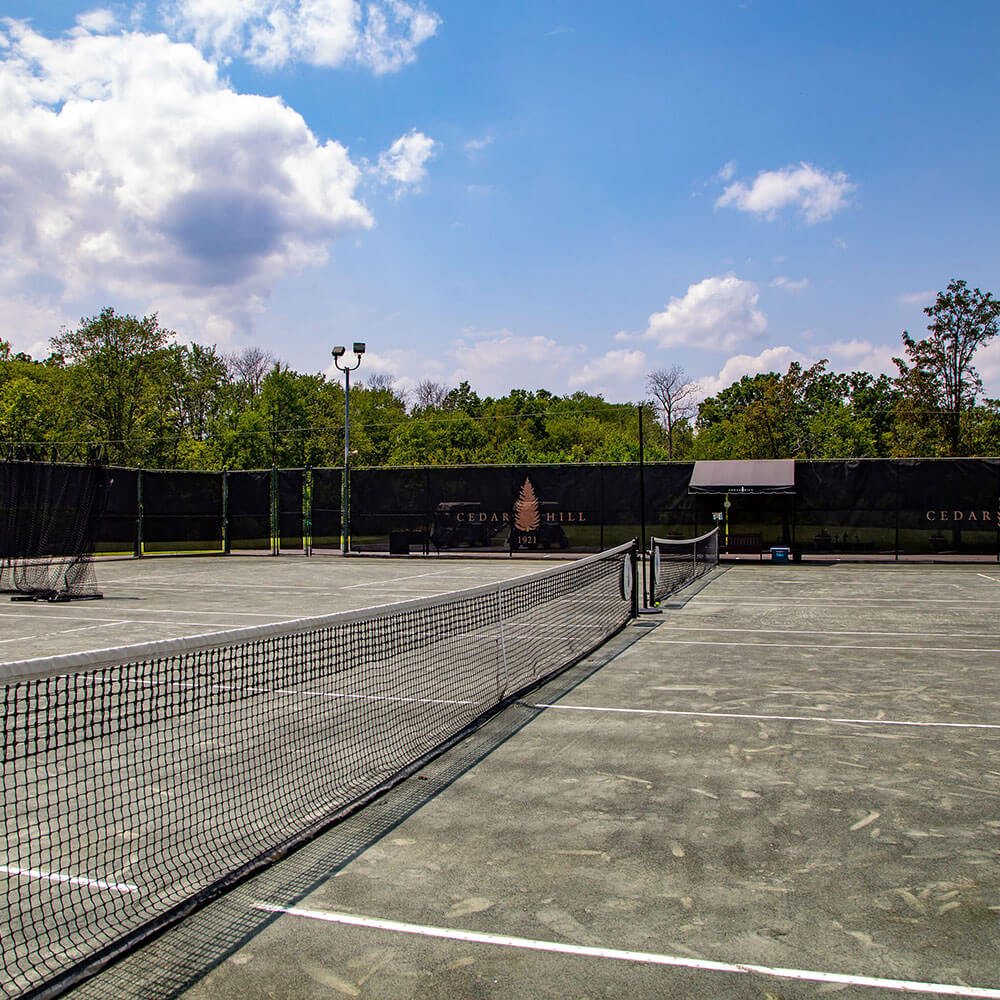 outdoor tennis court