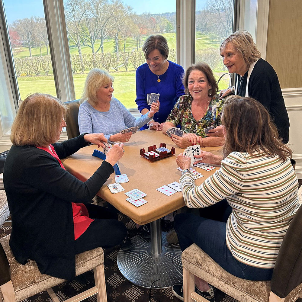 women playing cards