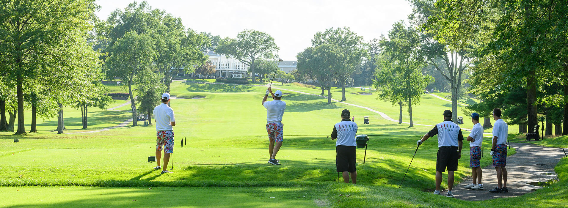 golfers at tournament