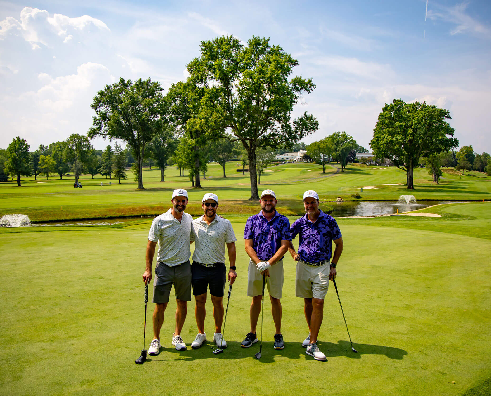 men on golf course